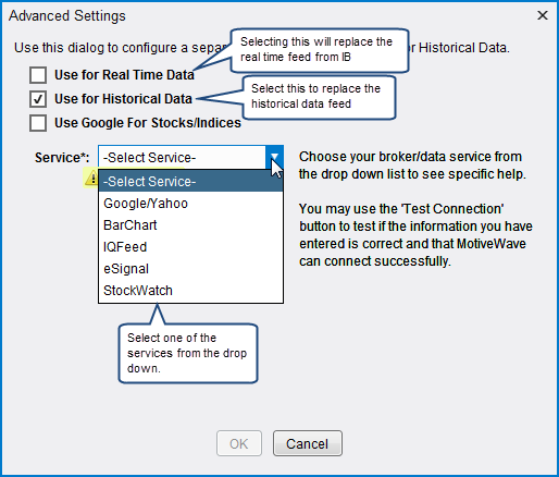 Advanced Settings for Interactive Brokers