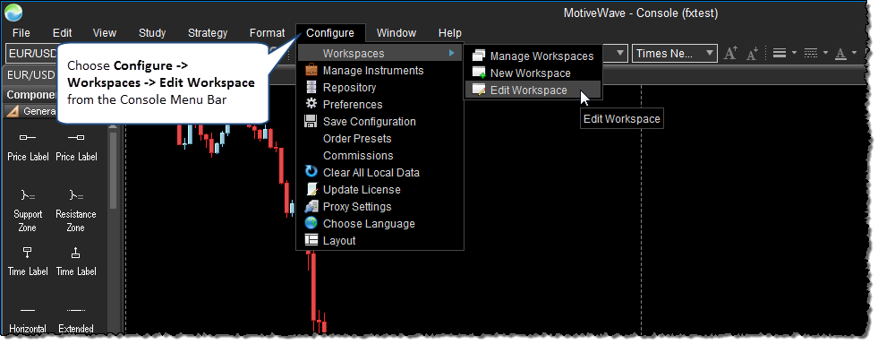 Open Edit Workspace Dialog