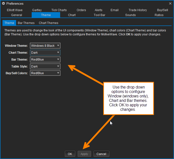 Theme Panel (Preferences Dialog)